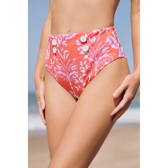 Anthropologie Maeve Palms  High-Waisted Bikini Bottoms - Picture 3 of 13